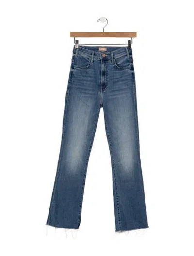 Pre-owned Mother High-rise Flared Jeans In Blue