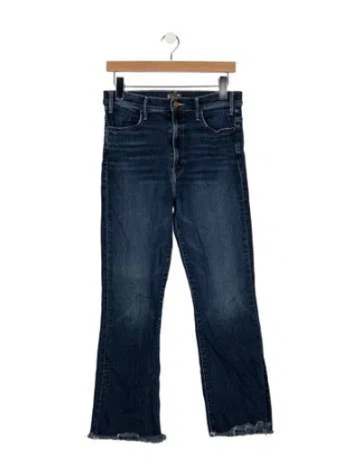 Pre-owned Mother High-rise Flared Jeans In Blue