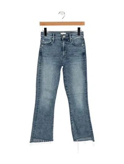 Pre-owned Mother High-rise Flared Jeans In Blue