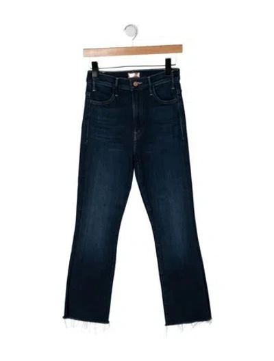 Pre-owned Mother High-rise Flared Jeans In Blue