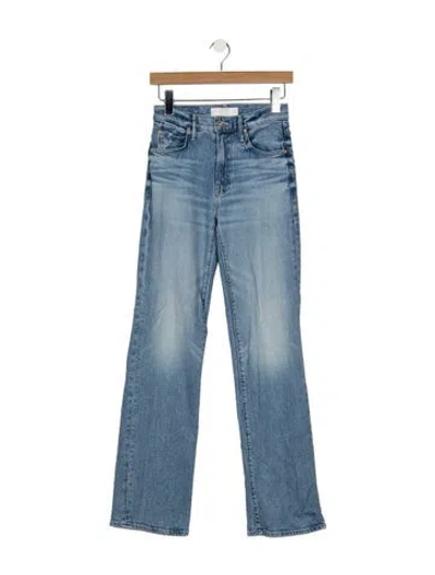 Pre-owned Mother High-rise Flared Jeans In Blue