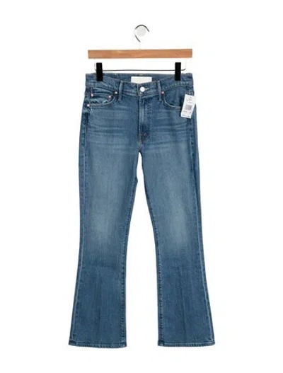 Pre-owned Mother High-rise Flared Jeans In Blue