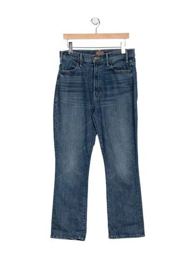 Pre-owned Mother High-rise Flared Jeans In Blue