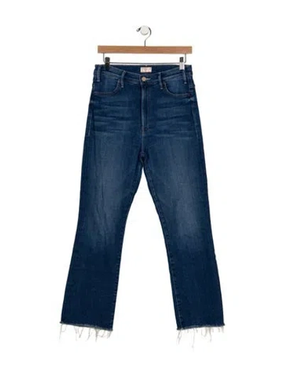 Pre-owned Mother High-rise Flared Jeans In Blue