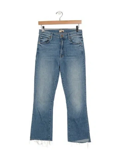 Pre-owned Mother High-rise Flared Jeans In Blue