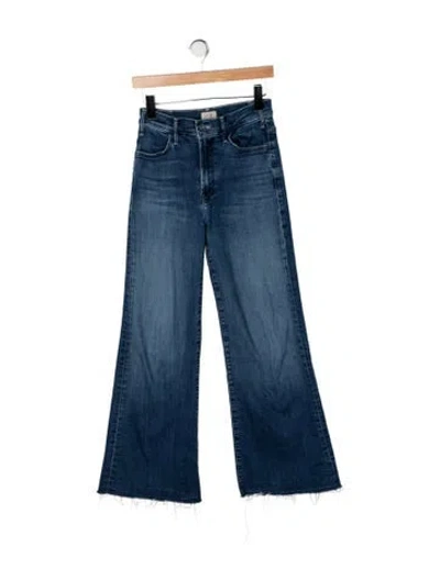 Pre-owned Mother High-rise Flared Jeans In Blue