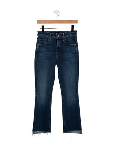 Pre-owned Mother High-rise Flared Jeans In Blue