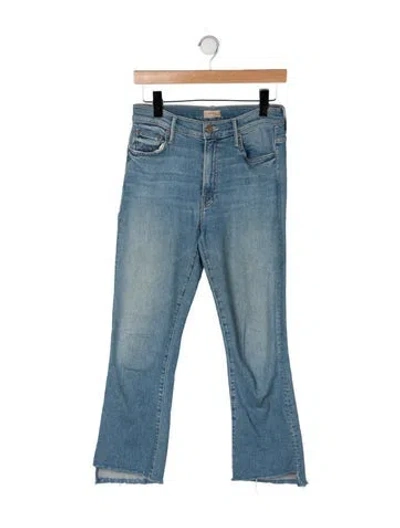 Pre-owned Mother High-rise Flared Jeans In Blue