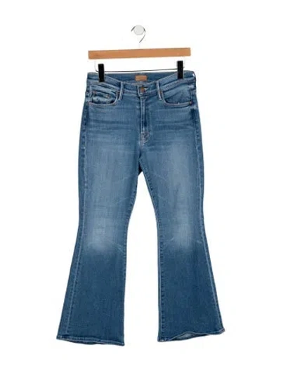 Pre-owned Mother High-rise Flared Jeans In Blue