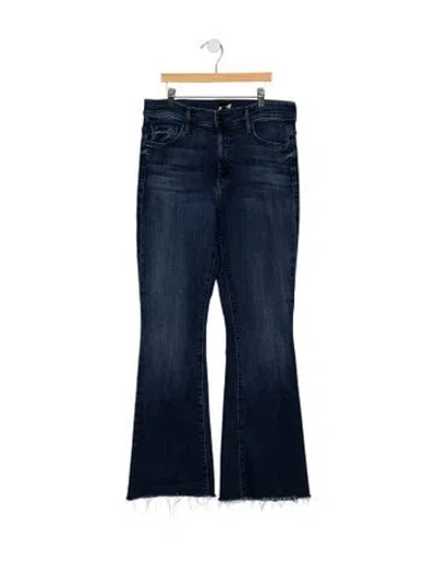 Pre-owned Mother High-rise Flared Jeans In Blue