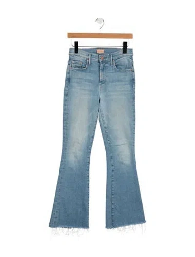 Pre-owned Mother High-rise Flared Jeans In Blue