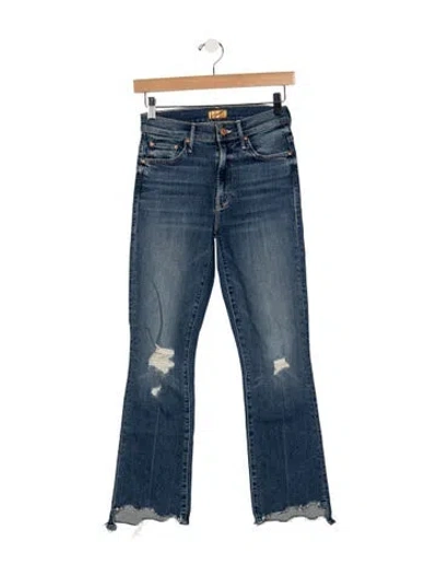 Pre-owned Mother High-rise Flared Jeans In Blue