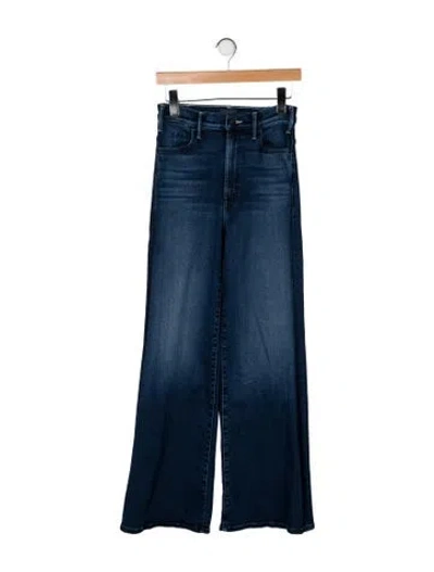 Pre-owned Mother High-rise Flared Jeans In Blue