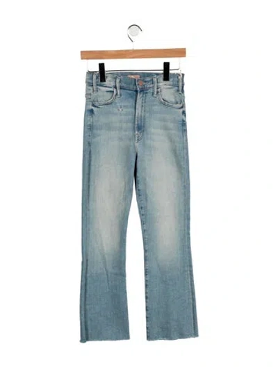 Pre-owned Mother High-rise Flared Jeans In Blue