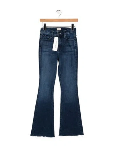 Pre-owned Mother High-rise Flared Jeans In Blue