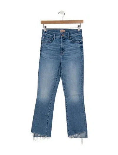 Pre-owned Mother High-rise Flared Jeans In Blue
