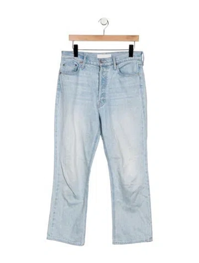 Pre-owned Mother High-rise Flared Jeans In Blue