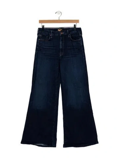 Pre-owned Mother High-rise Flared Jeans In Blue