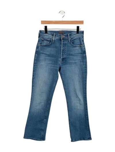 Pre-owned Mother High-rise Flared Jeans In Blue