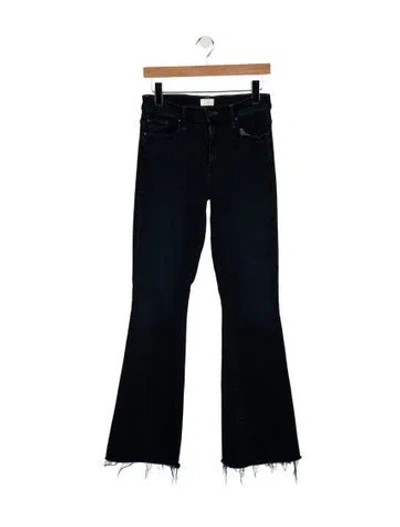 Pre-owned Mother High-rise Flared Jeans In Blue