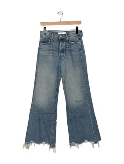 Pre-owned Mother High-rise Flared Jeans In Blue