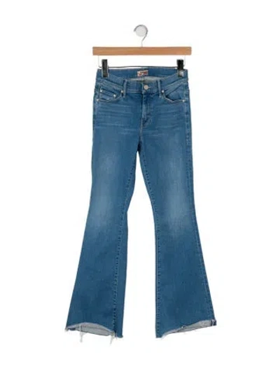 Pre-owned Mother High-rise Flared Jeans In Blue