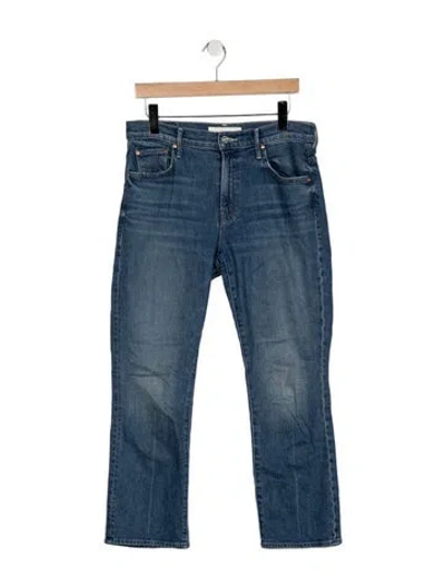 Pre-owned Mother High-rise Flared Jeans In Blue