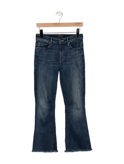 Pre-owned Mother High-rise Flared Jeans In Blue