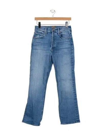 Pre-owned Mother High-rise Flared Jeans In Blue