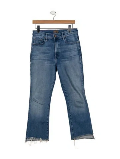 Pre-owned Mother High-rise Flared Jeans In Blue
