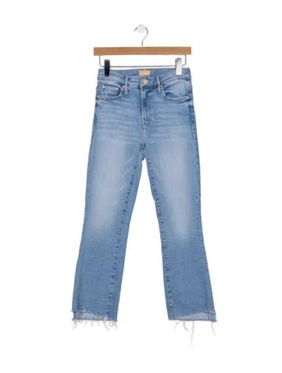 Pre-owned Mother High-rise Flared Jeans In Blue