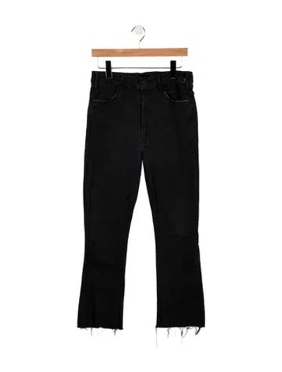 Pre-owned Mother High-rise Flared Jeans In Blue