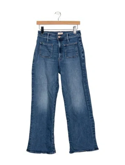 Pre-owned Mother High-rise Flared Jeans In Blue