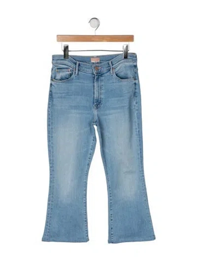 Pre-owned Mother High-rise Flared Jeans In Blue