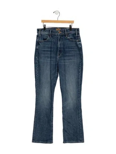 Pre-owned Mother High-rise Flared Jeans In Blue