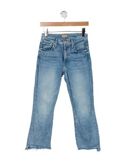 Pre-owned Mother High-rise Flared Jeans In Blue