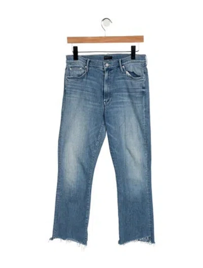 Pre-owned Mother High-rise Flared Jeans In Blue