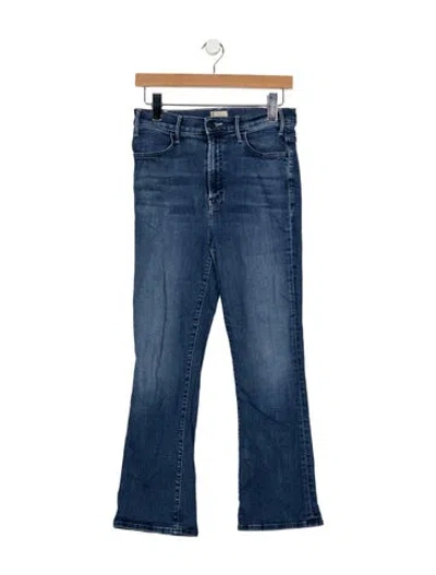 Pre-owned Mother High-rise Flared Jeans In Blue