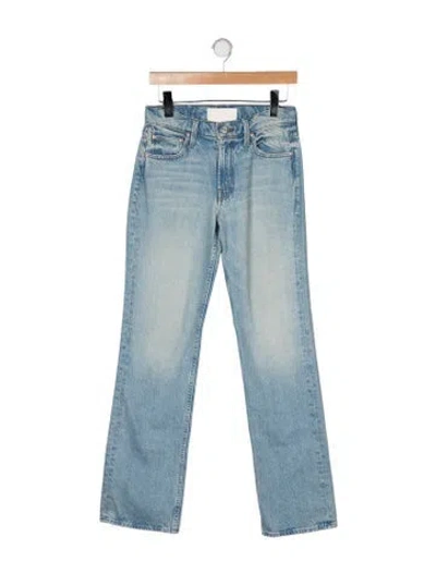 Pre-owned Mother High-rise Flared Jeans In Blue