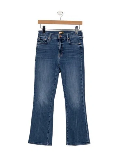 Pre-owned Mother High-rise Flared Jeans In Blue