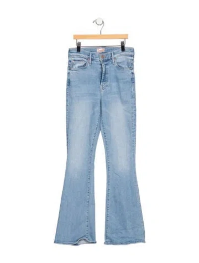 Pre-owned Mother High-rise Flared Jeans In Blue
