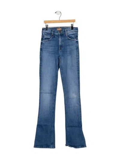 Pre-owned Mother High-rise Flared Jeans In Blue