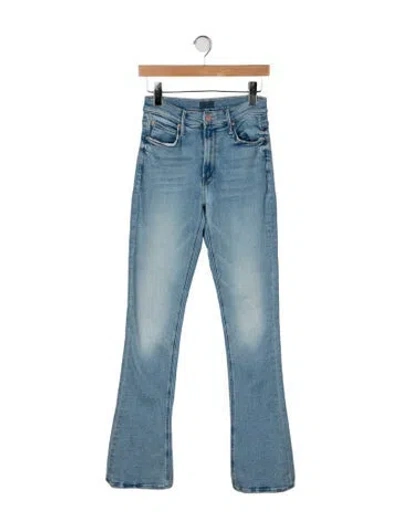 Pre-owned Mother High-rise Flared Jeans In Blue