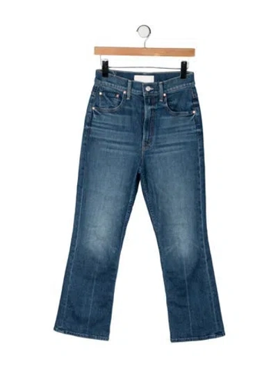 Pre-owned Mother High-rise Flared Jeans In Blue