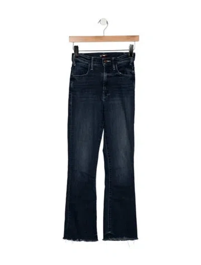 Pre-owned Mother High-rise Flared Jeans In Blue