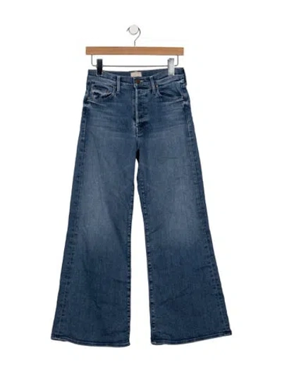 Pre-owned Mother High-rise Flared Jeans In Blue