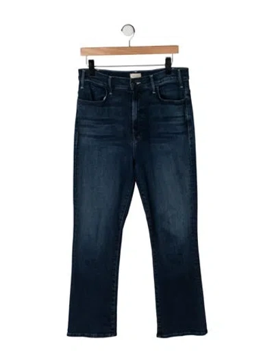 Pre-owned Mother High-rise Flared Jeans In Blue