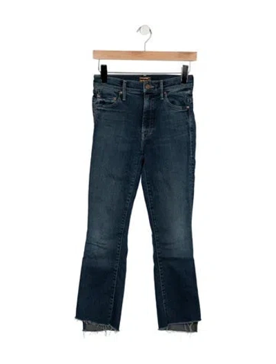 Pre-owned Mother High-rise Flared Jeans In Blue