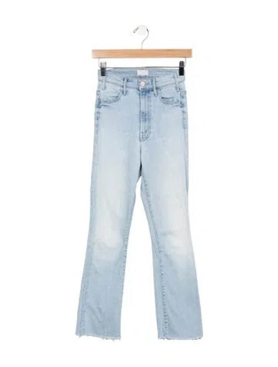 Pre-owned Mother High-rise Flared Jeans In Blue