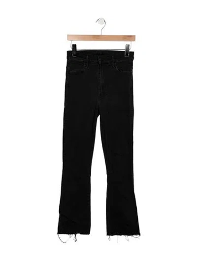 Pre-owned Mother High-rise Flared Jeans In Blue